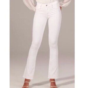 ABERCROMBIE & FITCH Mid-Rise Boot Cut Jeans White Women's Size 30/10 Short Mid
